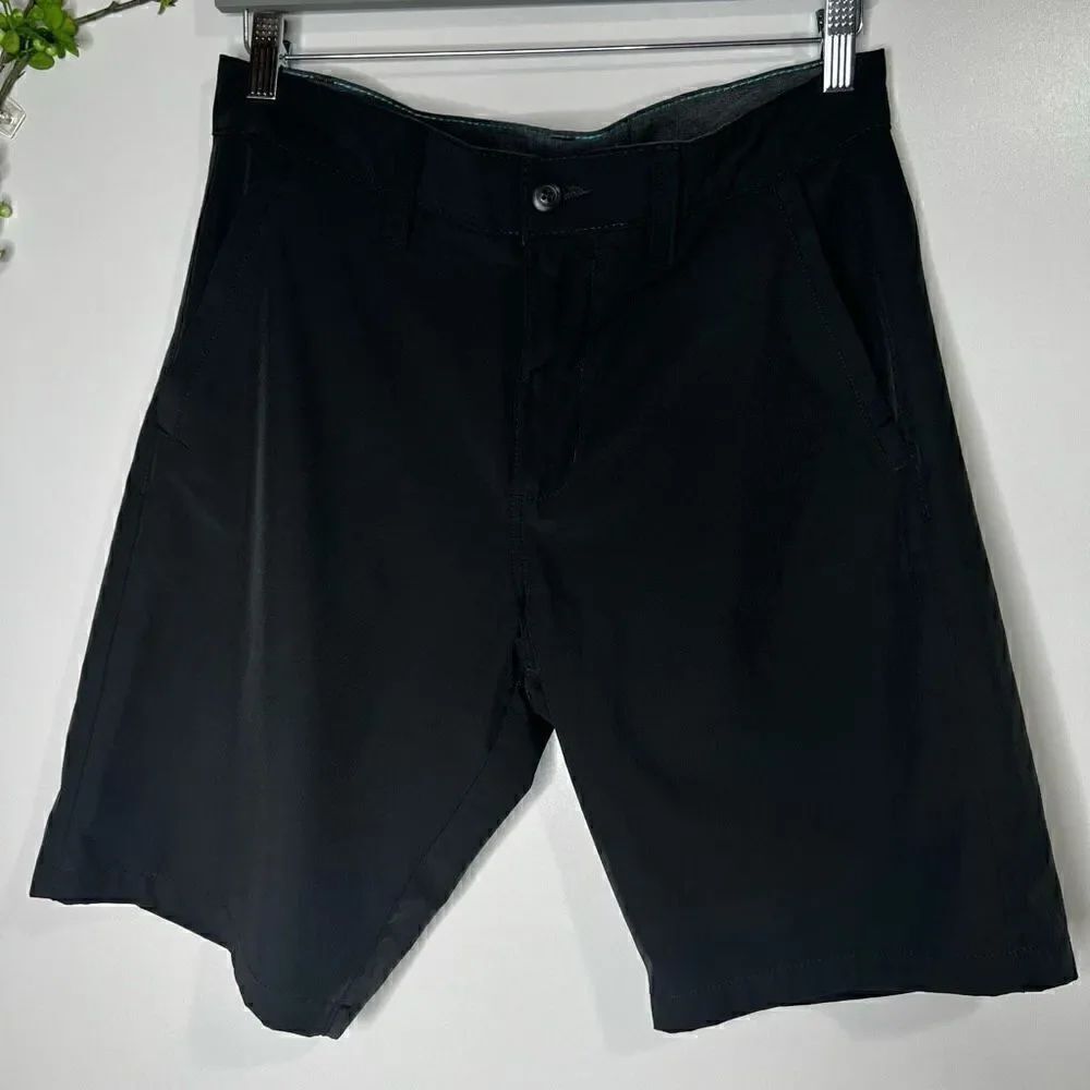 Burnside Charcoal Gray Lightweight Flat Front Shorts